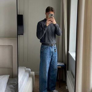 George Men's Charcoal Long Sleeve Tee